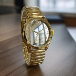 Relógio Feminino Prova D´agua de Quartzo Pulseira Elástica Analógico Pulseira em Aço Bracelete de Mola Relógio de Metal