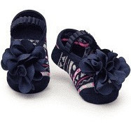 Meia Sapatilha Baby Puket Azul Marinho - 5 A 8 Meses