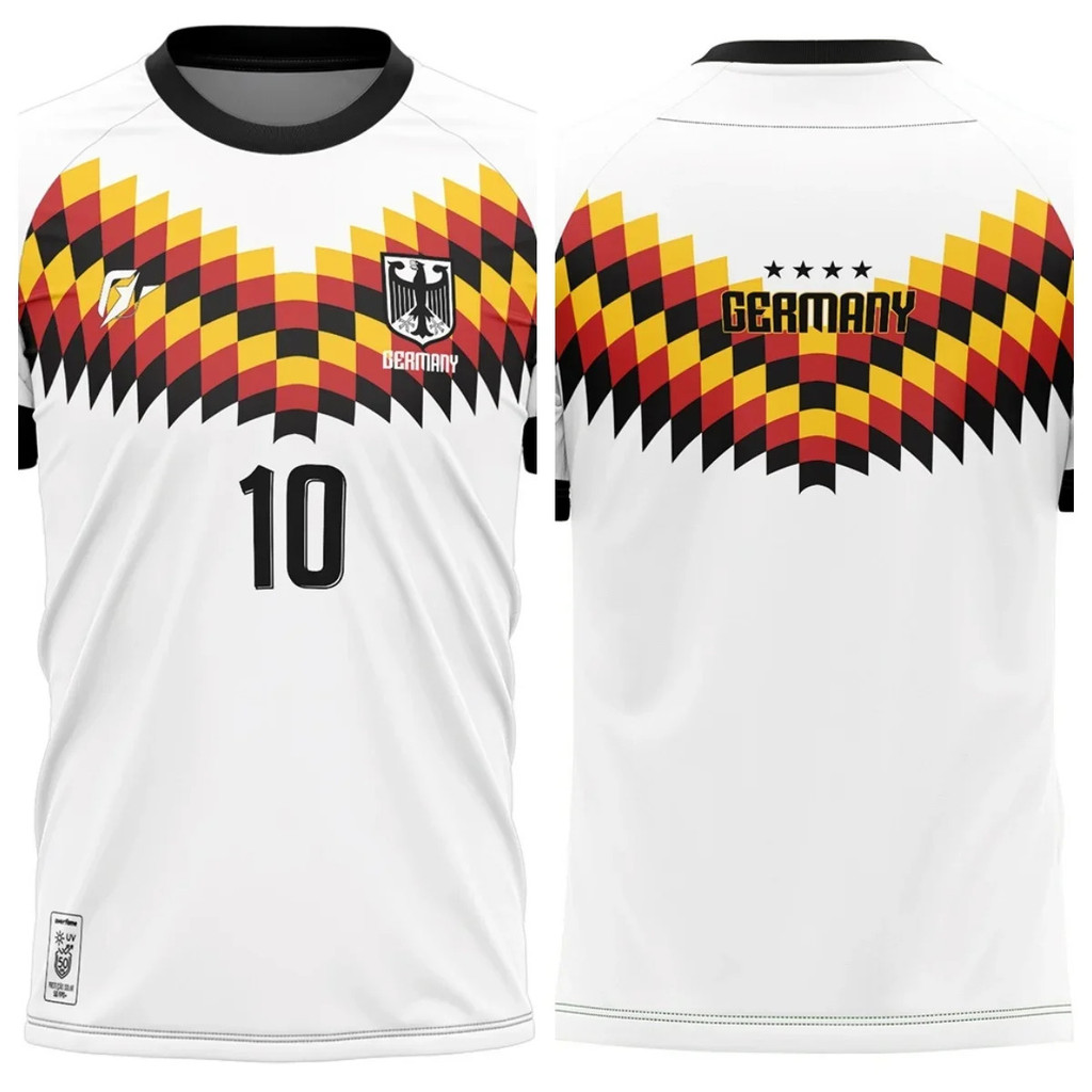 Alemanha Camisa De Futebol Fãs Esporte Masculino Manga Curta Adultos Pai Filho Secagem Rápida Camiseta Feminina TILJ