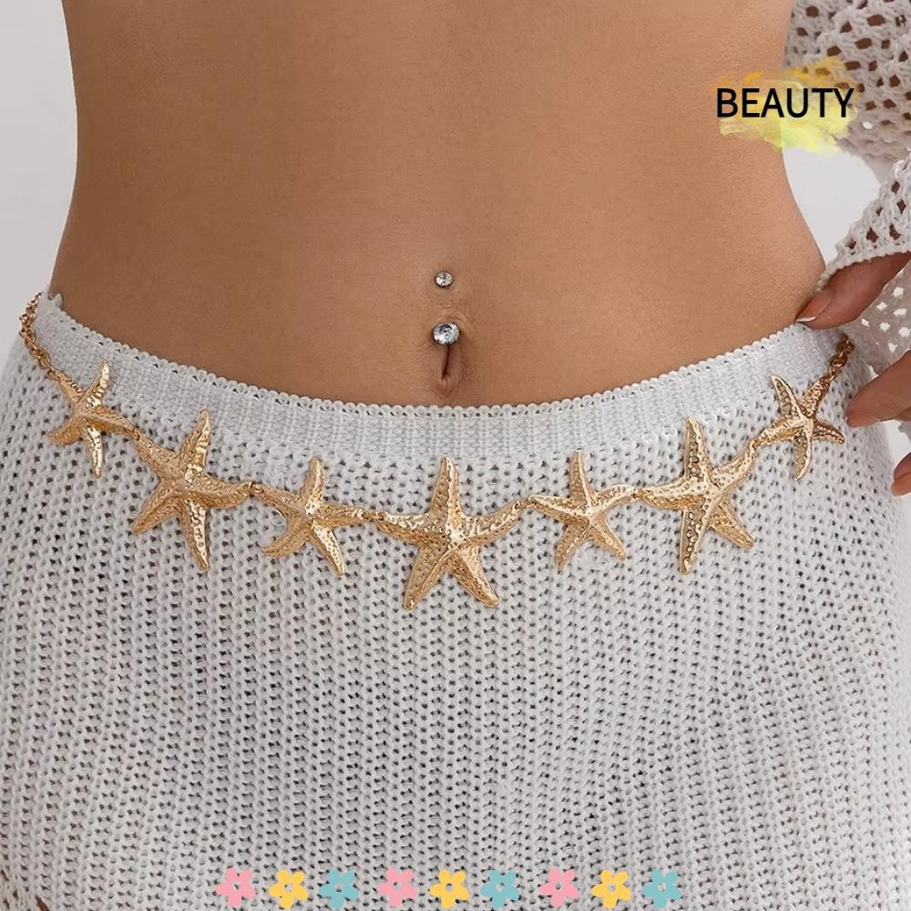 BEAUTYHOMEBR Cinto De Barriga De Biquíni , Corrente De Corpo De Metal Vintage Cintura Punk , Acessórios De Joias Y2K