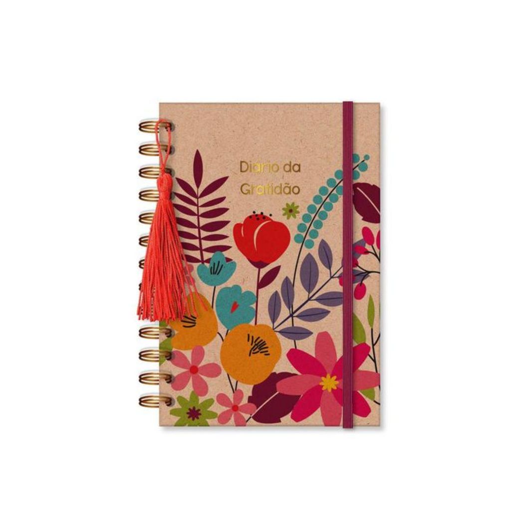 Imagem Diario da Gratidao Floral Kraft Fina Ideia