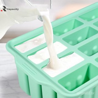 Pode conter 12 formas de picolé conectadas, fácil de desenformar, adequado para refrigeradores domésticos, bandeja de pi
