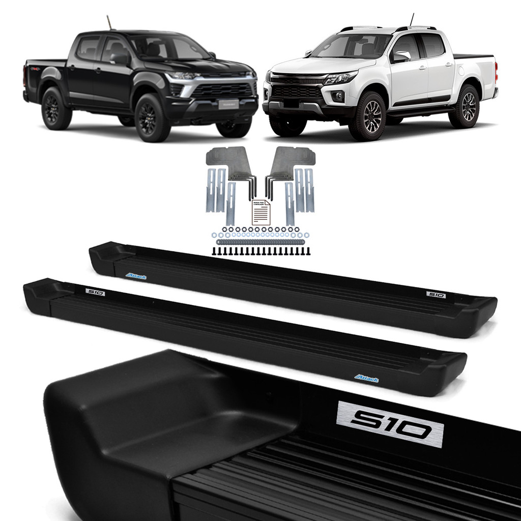 Estribo Prime S10 2012/... Cabine Dupla Preto