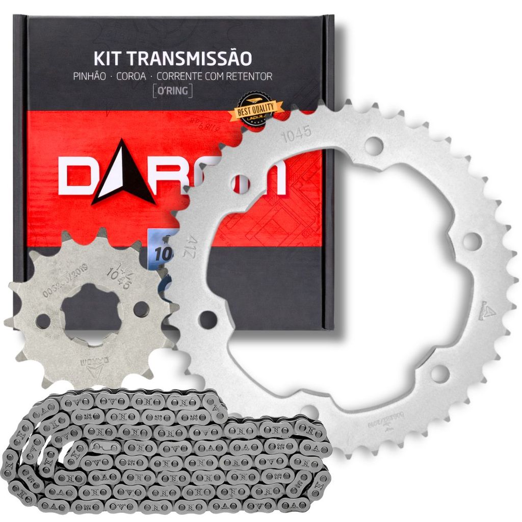 Kit Relação Fz15 150 Abs 2023-2026 Com Retentor 41/14 Aço 1045