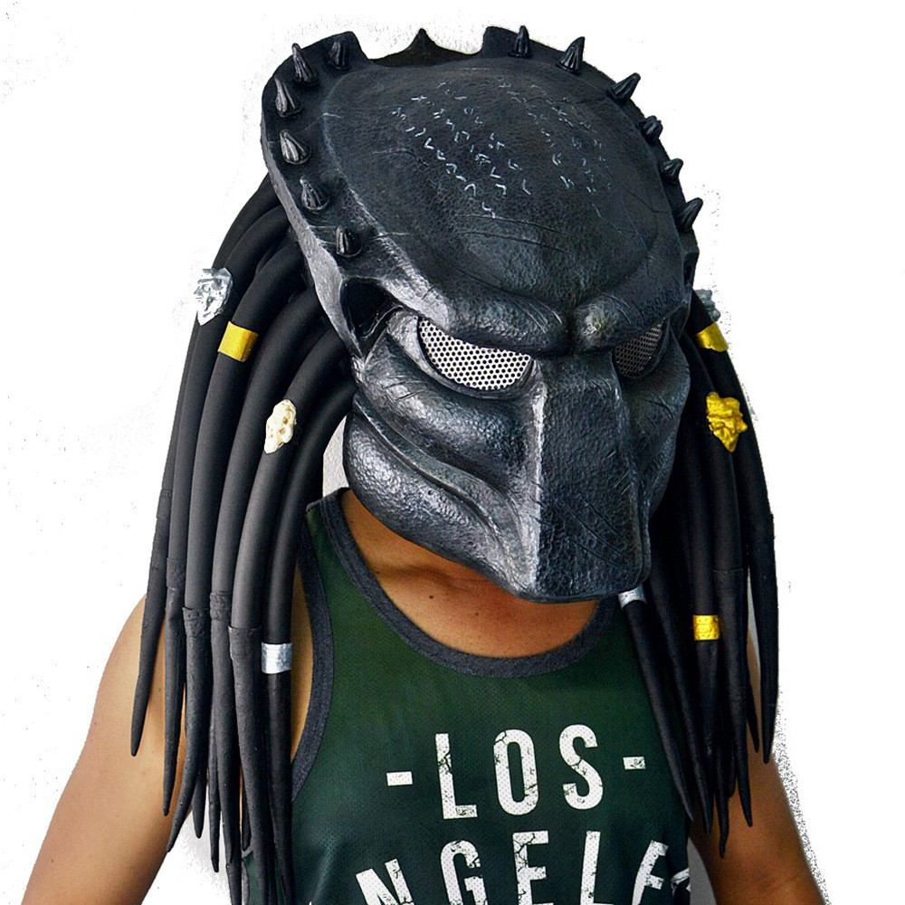Halloween Alien Wars Predator Máscara Horror Látex Capacete cos Adereços