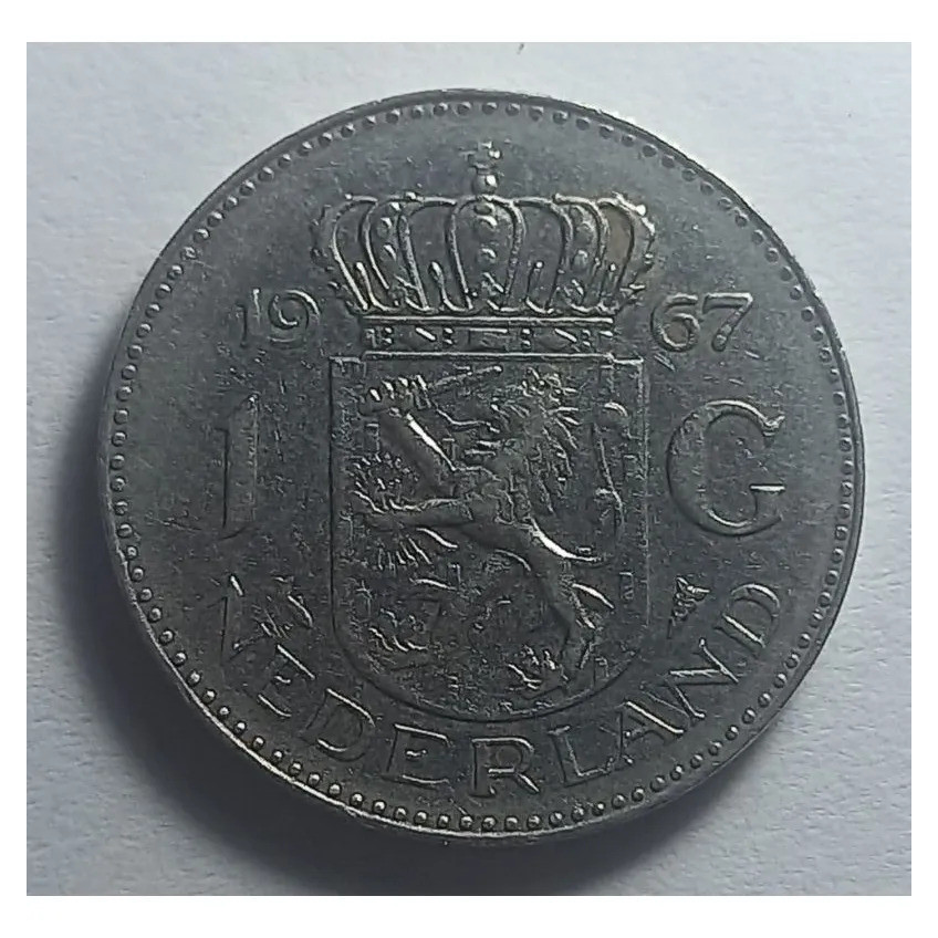 País: Holanda 1967 - 1 Gulden - Elimatec Moedas Antigas.