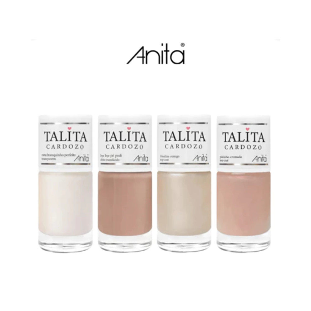 Kit 4 Esmaltes Anita Talita Cardozo Meu Branquinho Perfeito