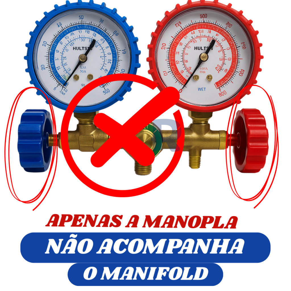 Conjunto Manopla Manipulo Volante Registro  Reforçado Manifold Refrigeração Atacado