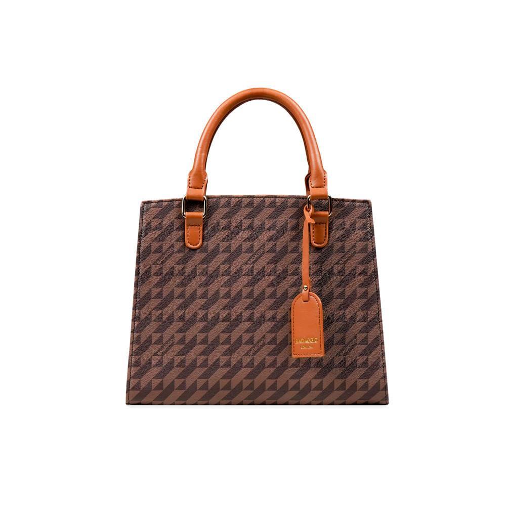 Bolsa de Mão Feminina Grande Monograma BG II Marrom