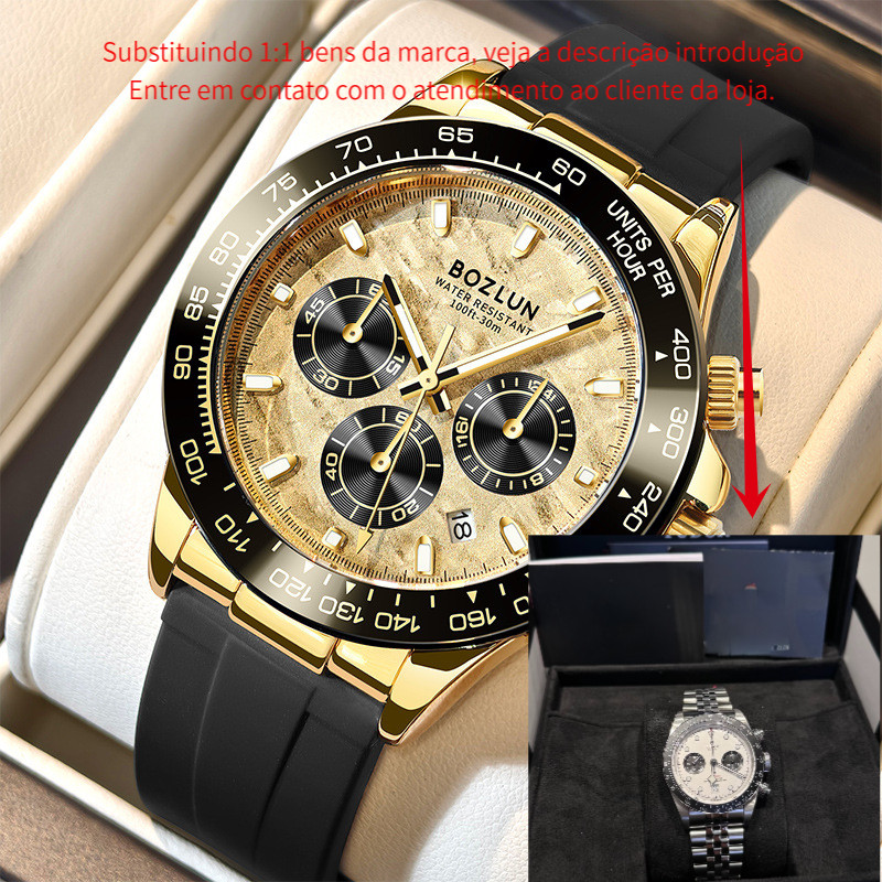 Relógio Masculino Relógio Cósmico Relógio Multifuncional Panda Relógio De Quartzo