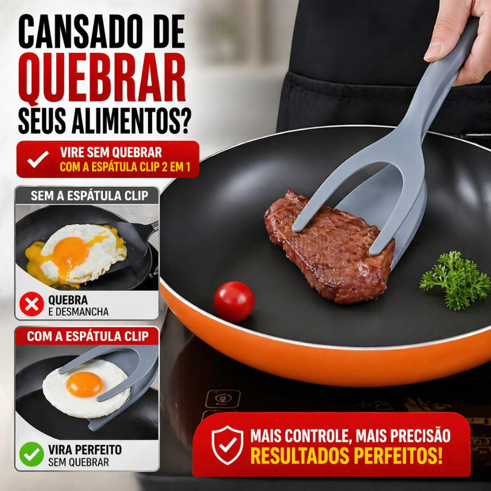 Espátula De Nylon Multiuso Com Pegador Para Ovos Bife Panqueca Tapioca, 3 cores - Preto - Cinza - Vermelho