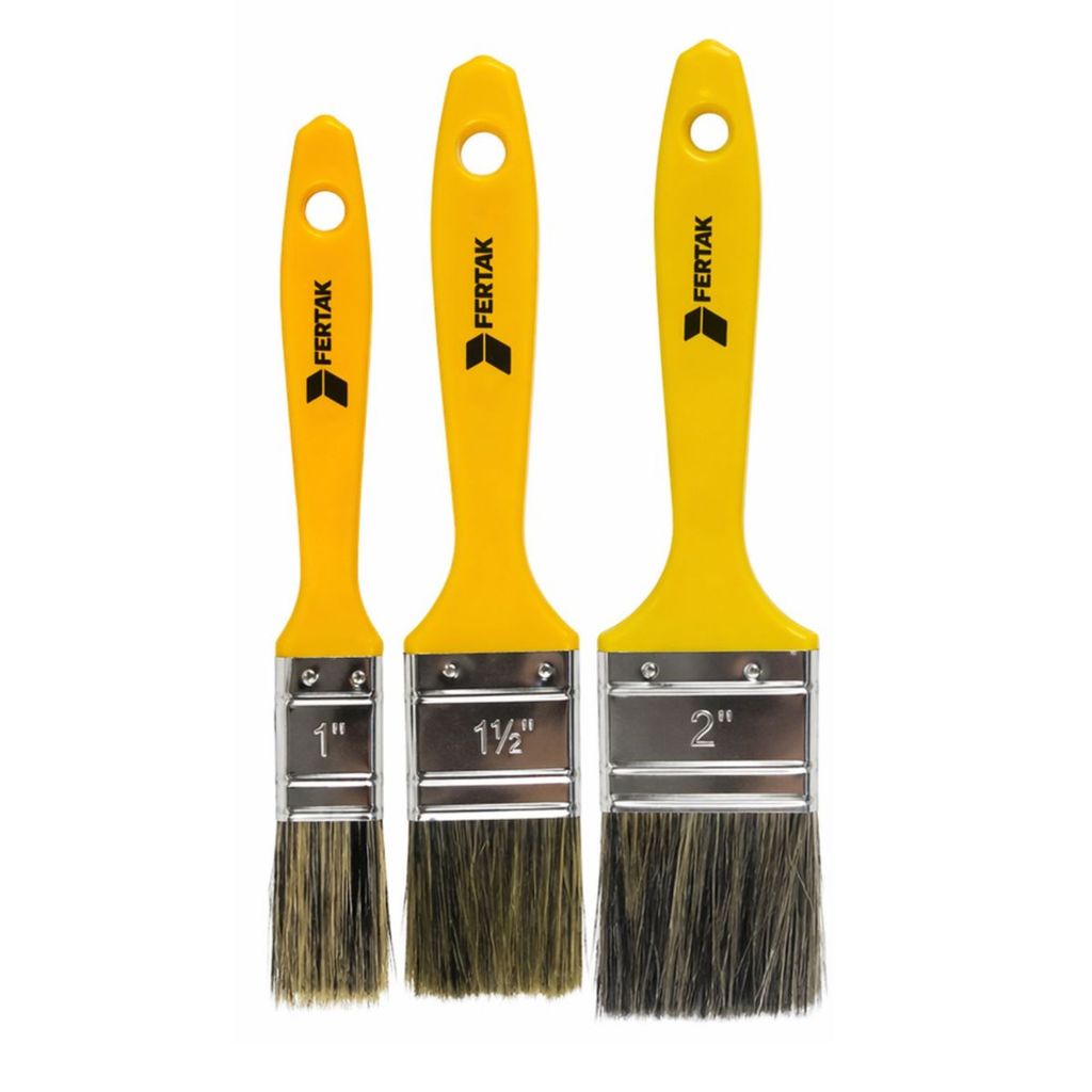 KIT 3 TRINCHAS PINCEL FERTAK TAMANHOS 1 POLEGADA, 1,5 POLEGADA  E 2 POLEGADAS