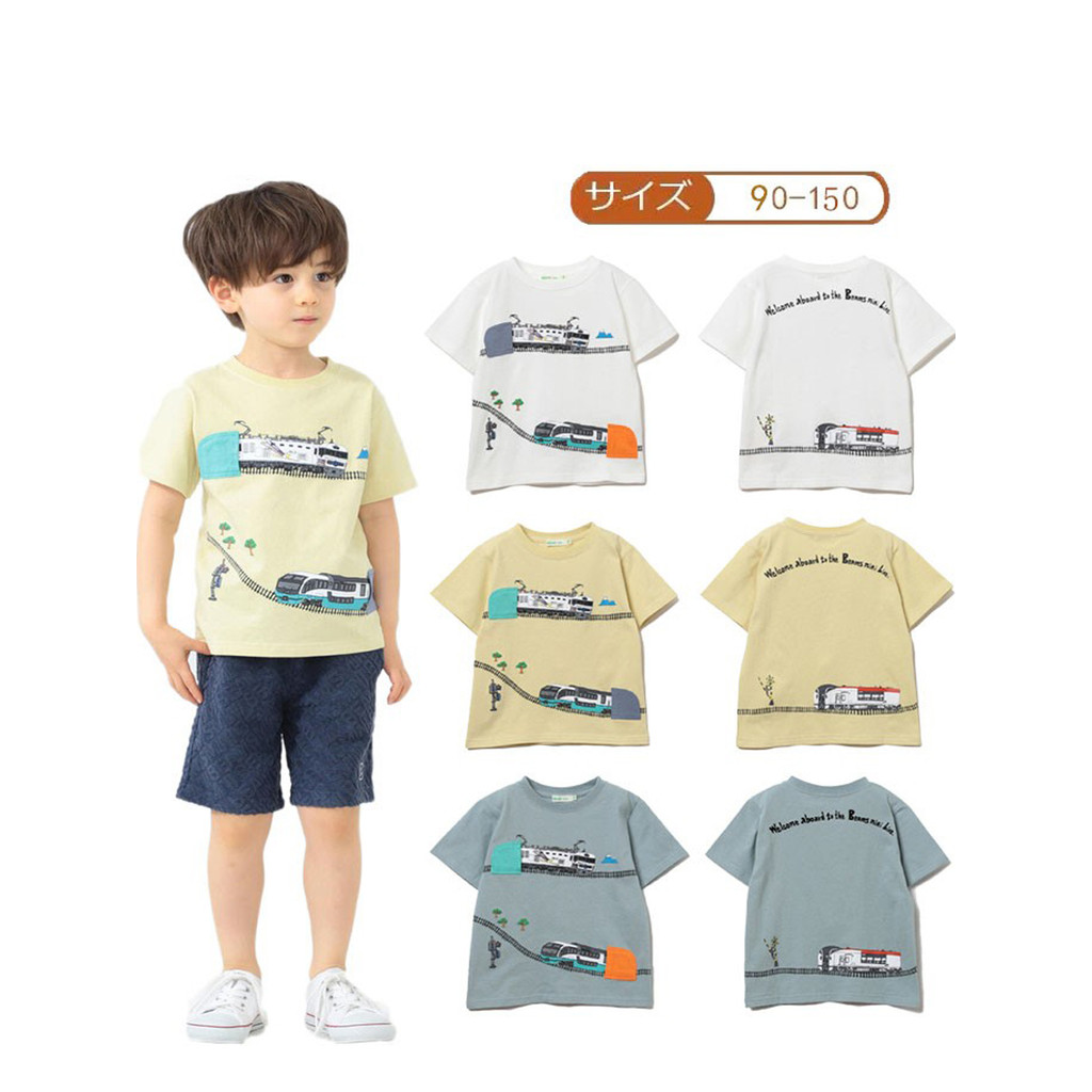 Japonês único novo estilo menino camiseta tridimensional bordado crianças meia manga meninos verão dos desenhos animados