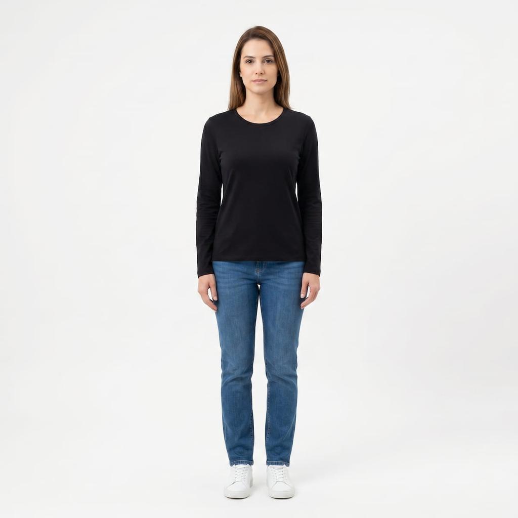 Blusa Feminina Básica Manga Longa Tricot Leve Facinelli 651236