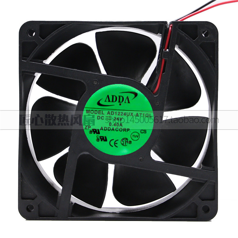 Taiwan ADDA AD1224UX-A71GL 24V 0.40 A 12038 12CM Ventilador de resfriamento inversor