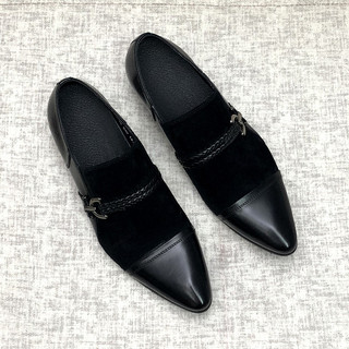 Retro britânico camurça negócios mocassins masculino respirável fosco couro tendência versão coreana All-Match sapatos c