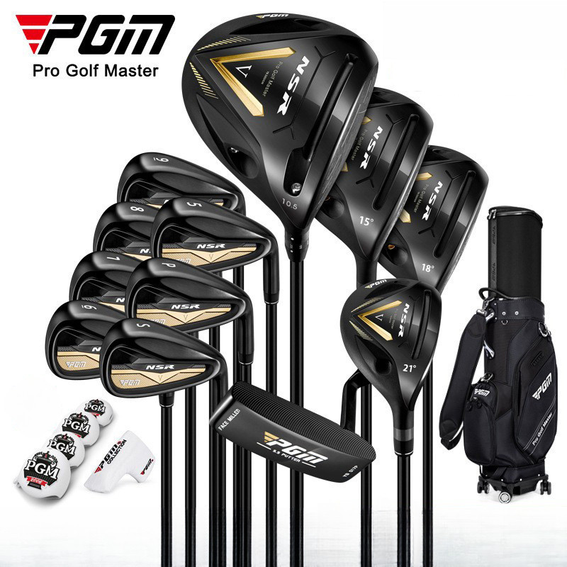 Conjunto De Taco De Golfe Masculino PGM Golf MTG056 | Eixo De Aço Principal Durável Com Carbono De 12 Clubes