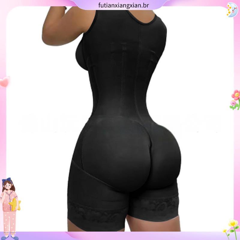 WECHERY Full Shaper Body Alta Compressão Pós-Cirurgia Shapewear Bodysuit Feminino Espartilho