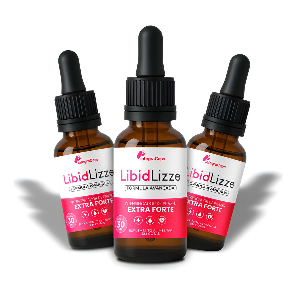 3 Libidlizze Gotas 30ml Suplemento Alimentar Libido Feminina