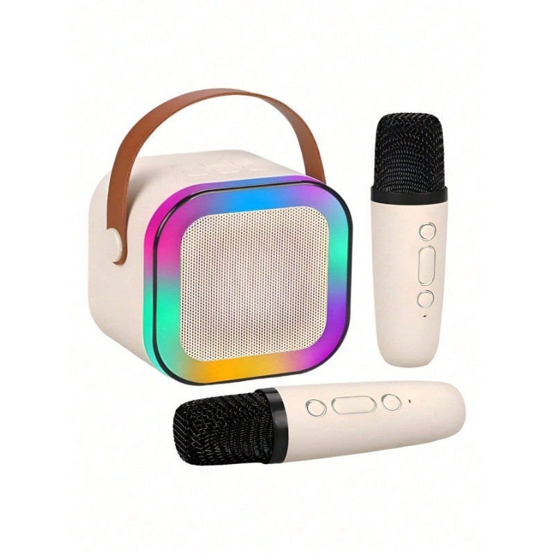 Caixinha De Som Karaokê C/ 2 Microfones Bluetooth Infantil