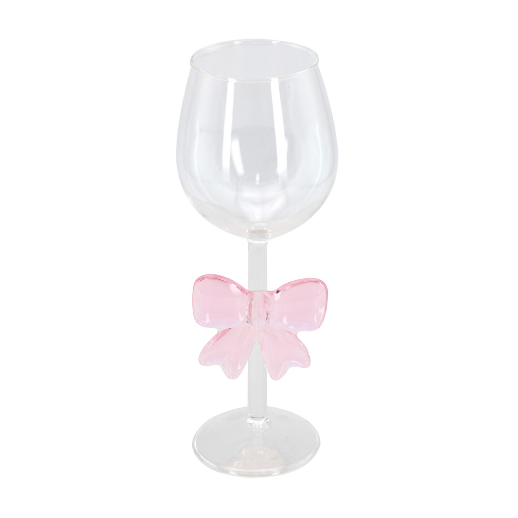 Taça Laço Rosa, Taça de Vidro Borossilicato Haste Laço Rosa 320ml – Ruvolo · foto 2