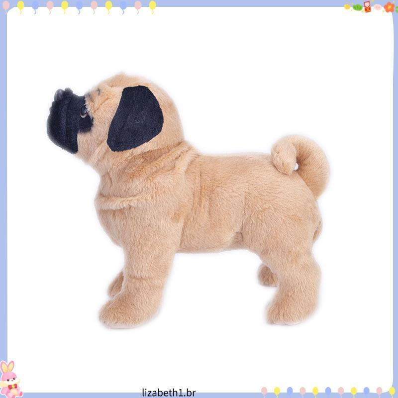 Simulação Pug Brinquedo De Pelúcia , 12.5 Polegada Marrom Cão Animal Filhote De Cachorro Boneca Bonito De Estimação Maci