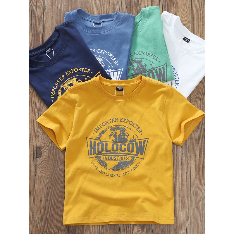 Respirável Wicking crianças algodão macio de manga curta camiseta verão pele-amigável macio ceroso meninos camiseta comé