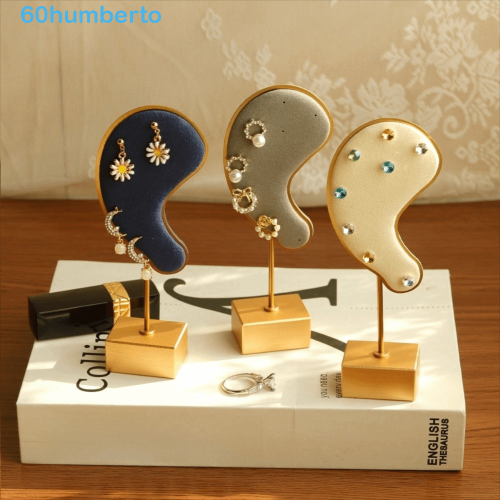 HUMBERTO Brinco Display Stand , Encantos Modelo De Orelha Pendurado Rack , Suporte De Clipe De Microfibra De Alta Qualid
