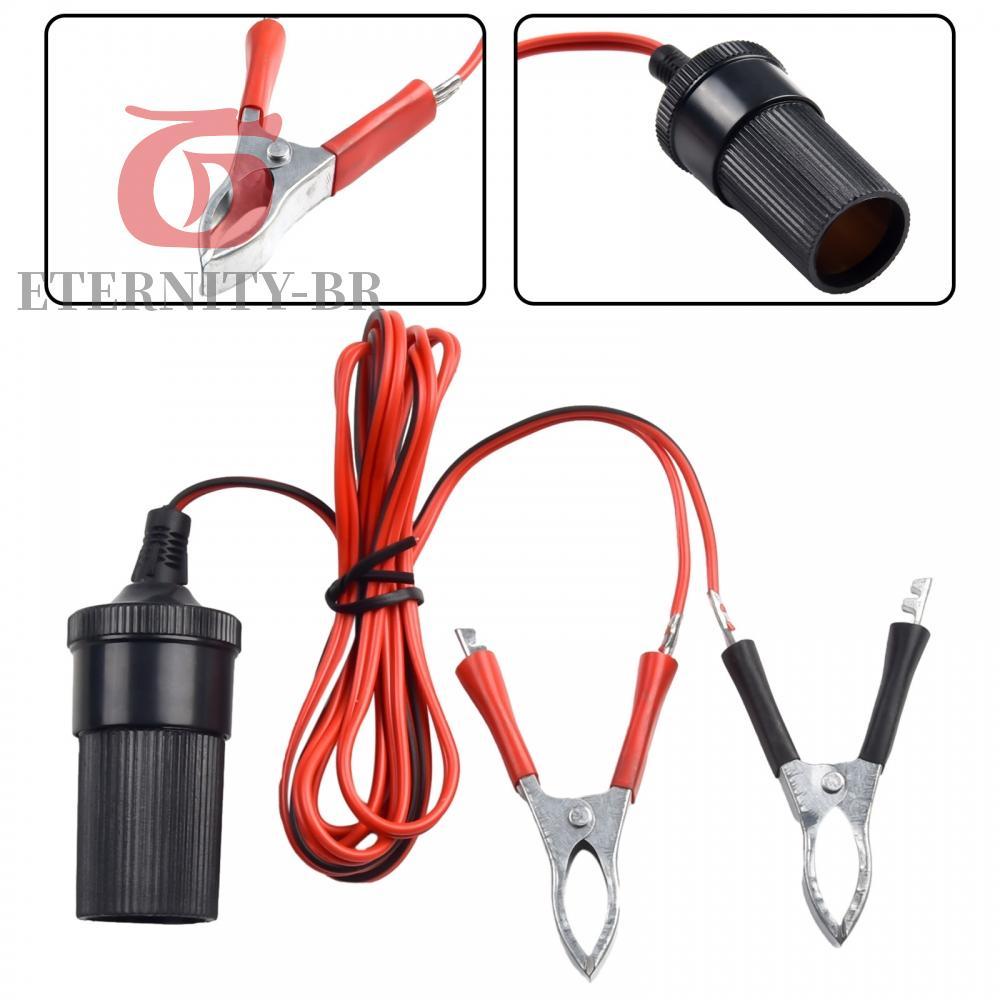 12V-Car Bateria Braçadeira Clipe Charuto/Iluminador Soquete Adaptador Cabo De .