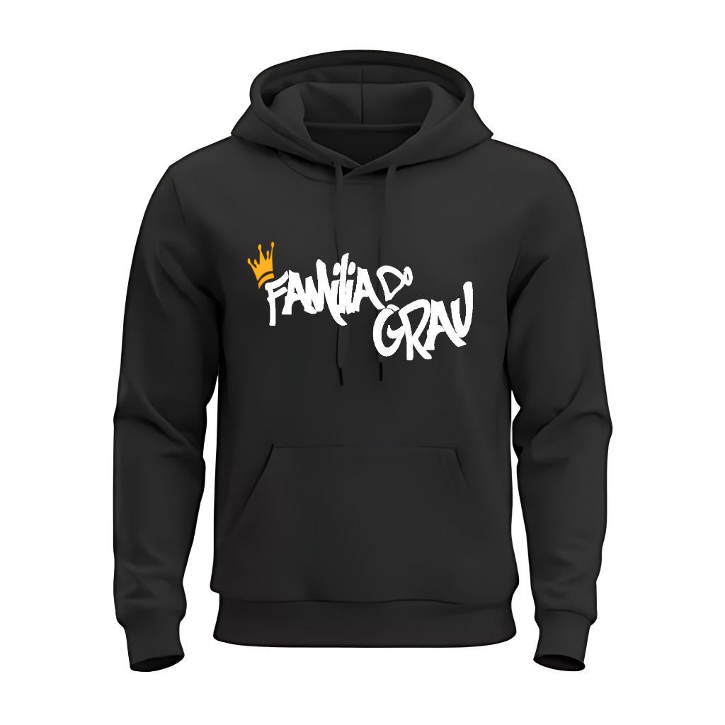 Moletom Familia do Grau 244 Estampado Premium Original Grau Corte Bike Moto Blusa de Frio Unissex Personalizado