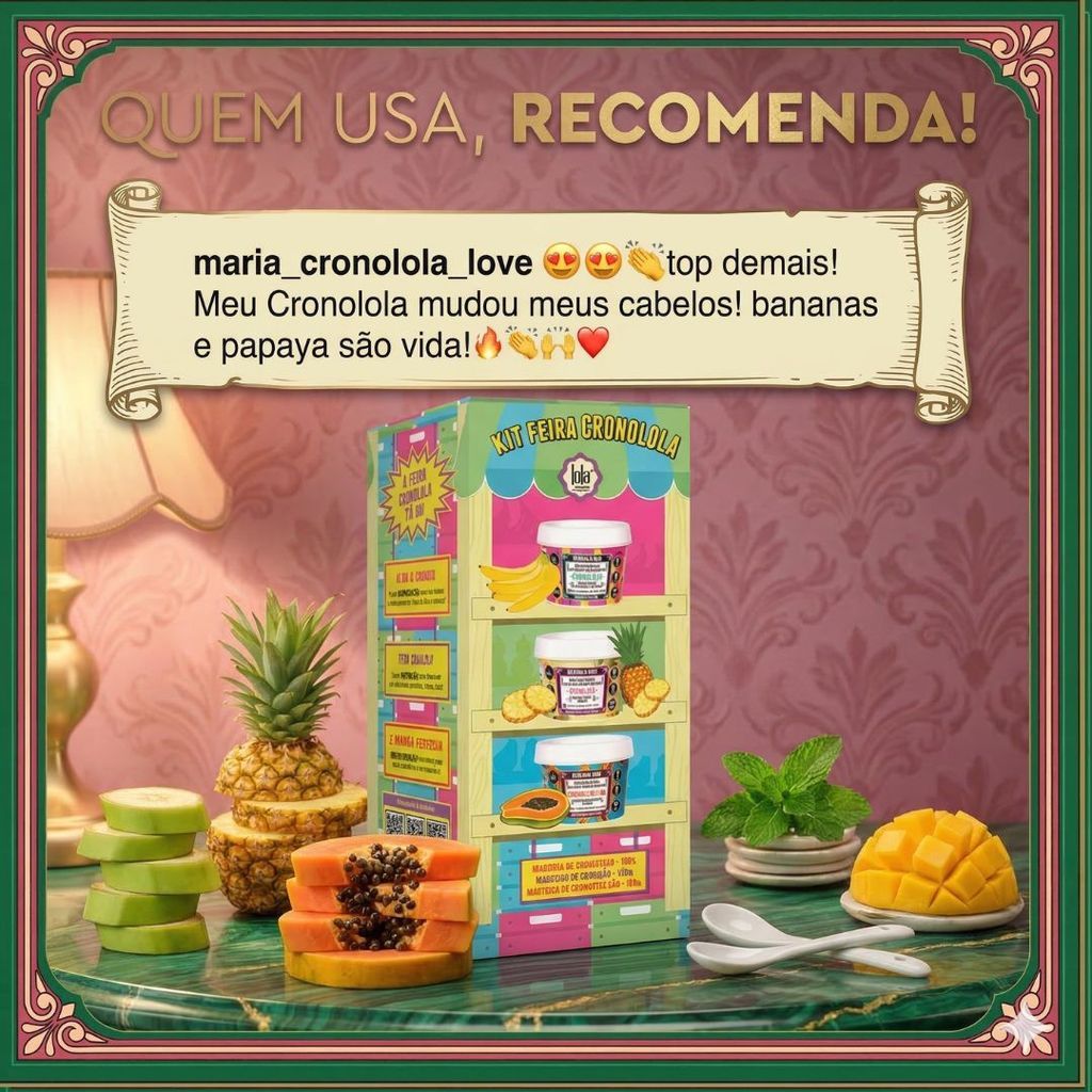 Kit Feira Cronolola Bemdita Ghee - 100g Nutrição Hidratação e Reconstrução Lola Cosmetics