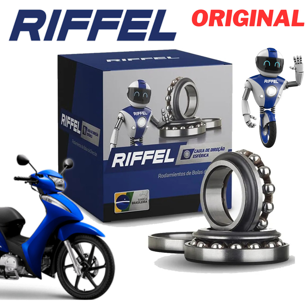 Caixa Direção Esférica Riffel Biz 100-110-125  e Pop 100-110 PCX WEB Todos anos e modelos