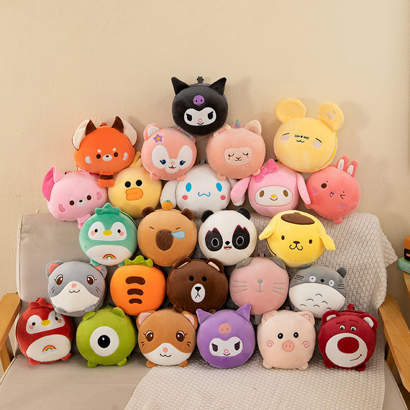 Imagem Almofada De Pescoço E Máscara Para Os Olhos 2 Em 1 Com Tema Sanrio/Disney , Travesseiro De Viagem De Pelúcia Macio Cochi