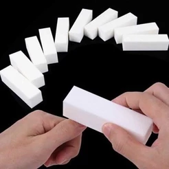 Kit 10, 12, 24 ou 30 Unidades Lixa Bloco Polidor Versão Atualizada para Unhas Gel e Acrílico