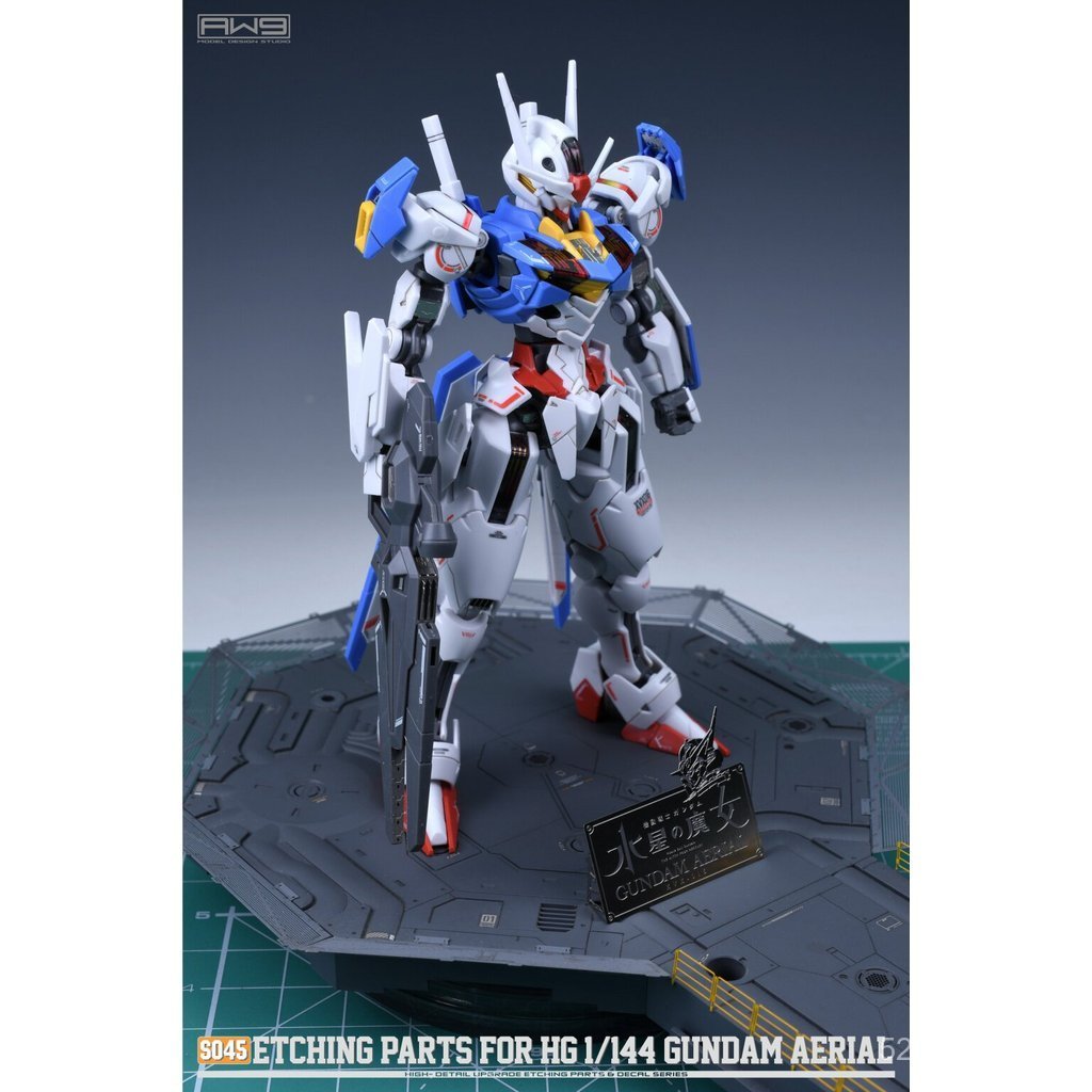 S45 1/144 HG Mercury's Witch Wind Spirit Gundam AERIAL Folha de Detalhes Gravados, Decalques de Água, Peças de Modificaç