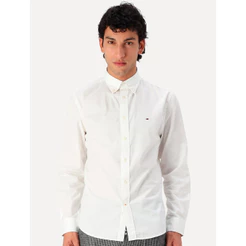 Camisa Tommy Hilfiger Original Masculina Regular Core Flex Poplin Branca