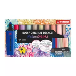 Pincel marca texto Boss Nature Colors Wildflower 70-3-5 estojo com 10 cores Stabilo