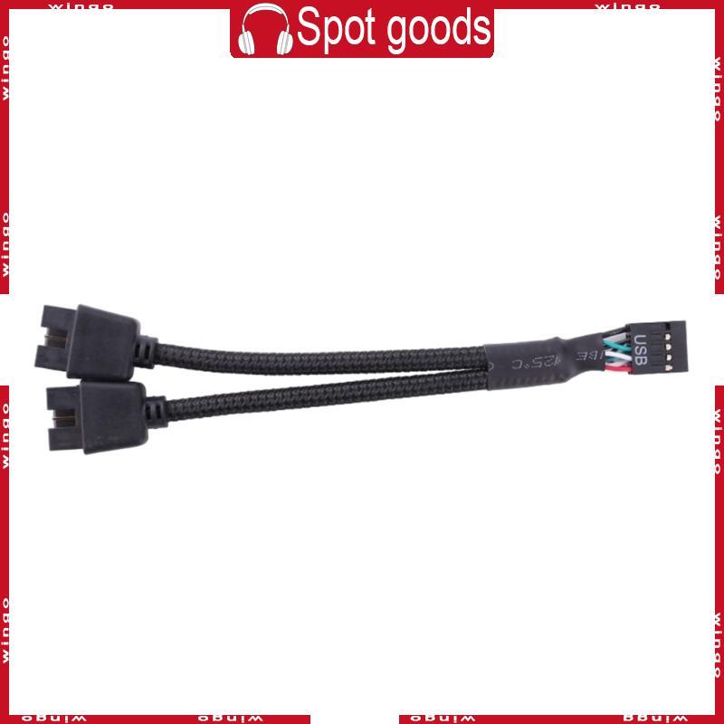 WIN Placa-Mãe USB 9Pin Interface Header Splitter 1 A 2 Adaptador Extensão
