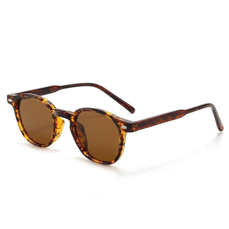 Retro Polarizado Redondo Óculos De Sol Masculino Feminino Punk Condução Viagem TR90 Acetato Vintage