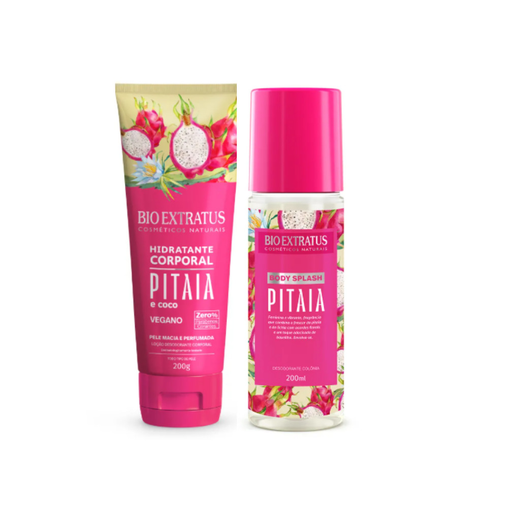 Kit Hidratante Corporal + Body Splash Pitaia Bio Extratus 200g + 200ml – Hidratação e Perfume Suave para o Dia a Dia