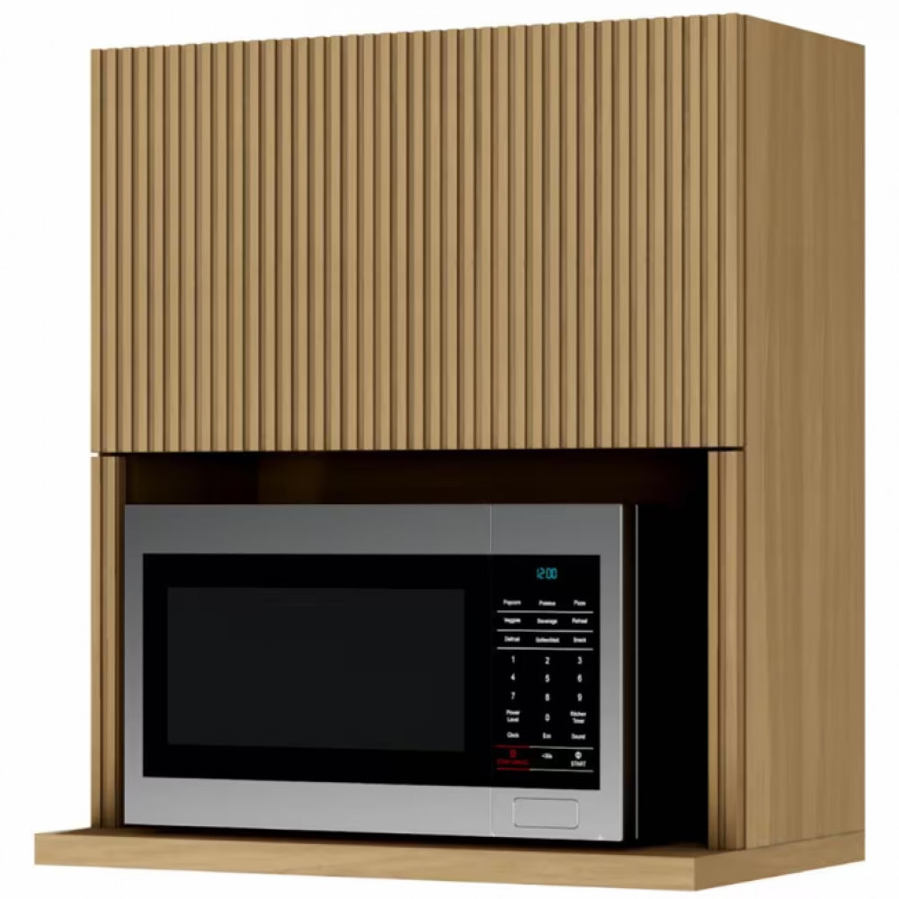 Armrio Areo Rainha em MDF 15mm com Nicho para Micro-ondas, 1 Porta e 1 Prateleira Nesher