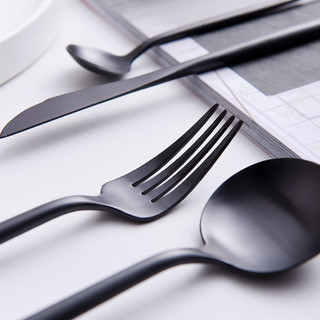 ZESOON304 faca de aço inoxidável garfo preto fosco faca garfo doméstico ocidental utensílios de mesa faca garfo de duas 