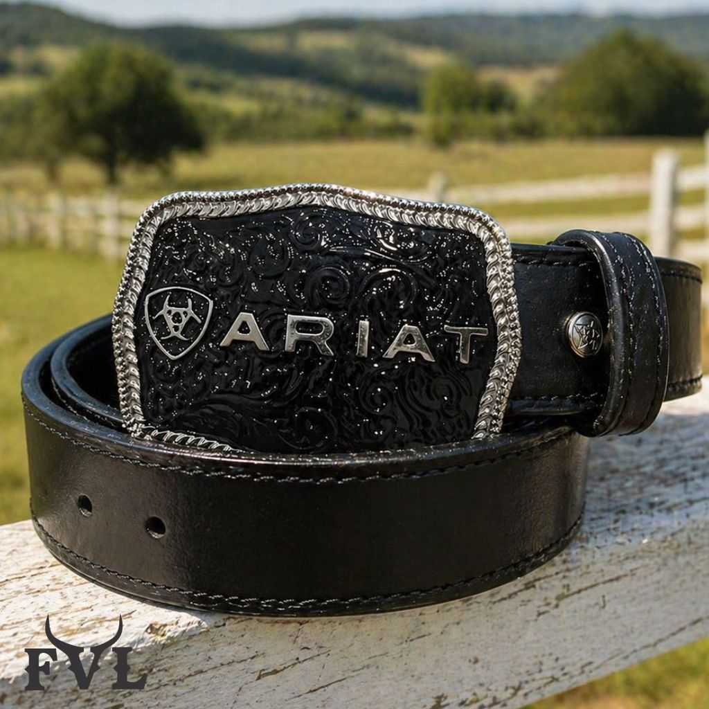 Cinto Country Ariat Masculino Feminino Rodeio Festa Peão Western Cavalgada Qualidade Premium Elegante Traiado Bruto