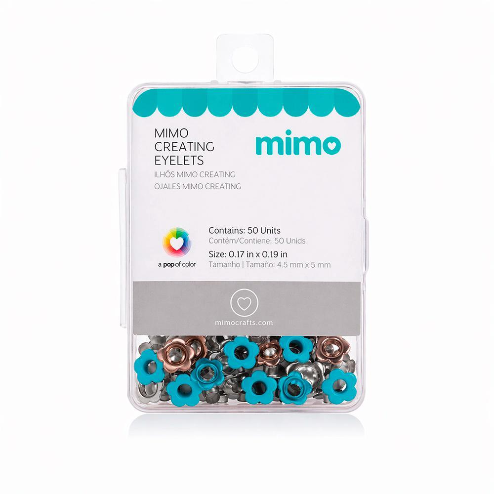 Ilhós Mimo Creating - Flor - Azul Claro - 5 mm - 50 Unids