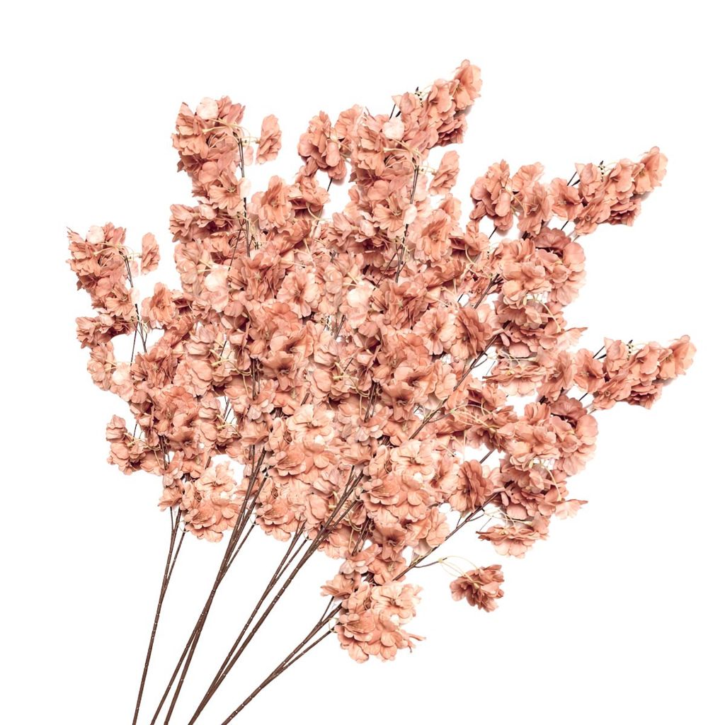 Kit 20 Flores Artificiais De Cerejeira Galho Grande Decoração