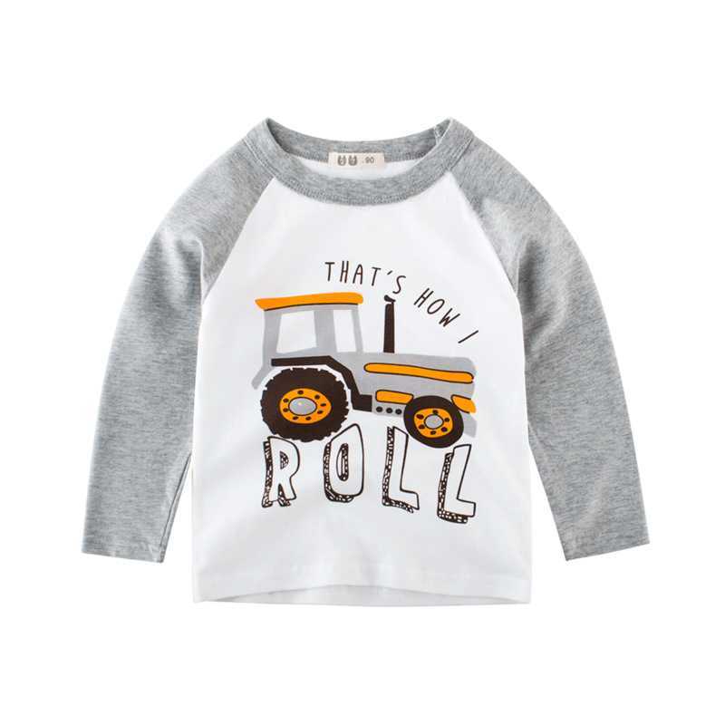 Bebê de manga comprida camiseta primavera roupas crianças primavera outono dos desenhos animados camisa de fundo puro al