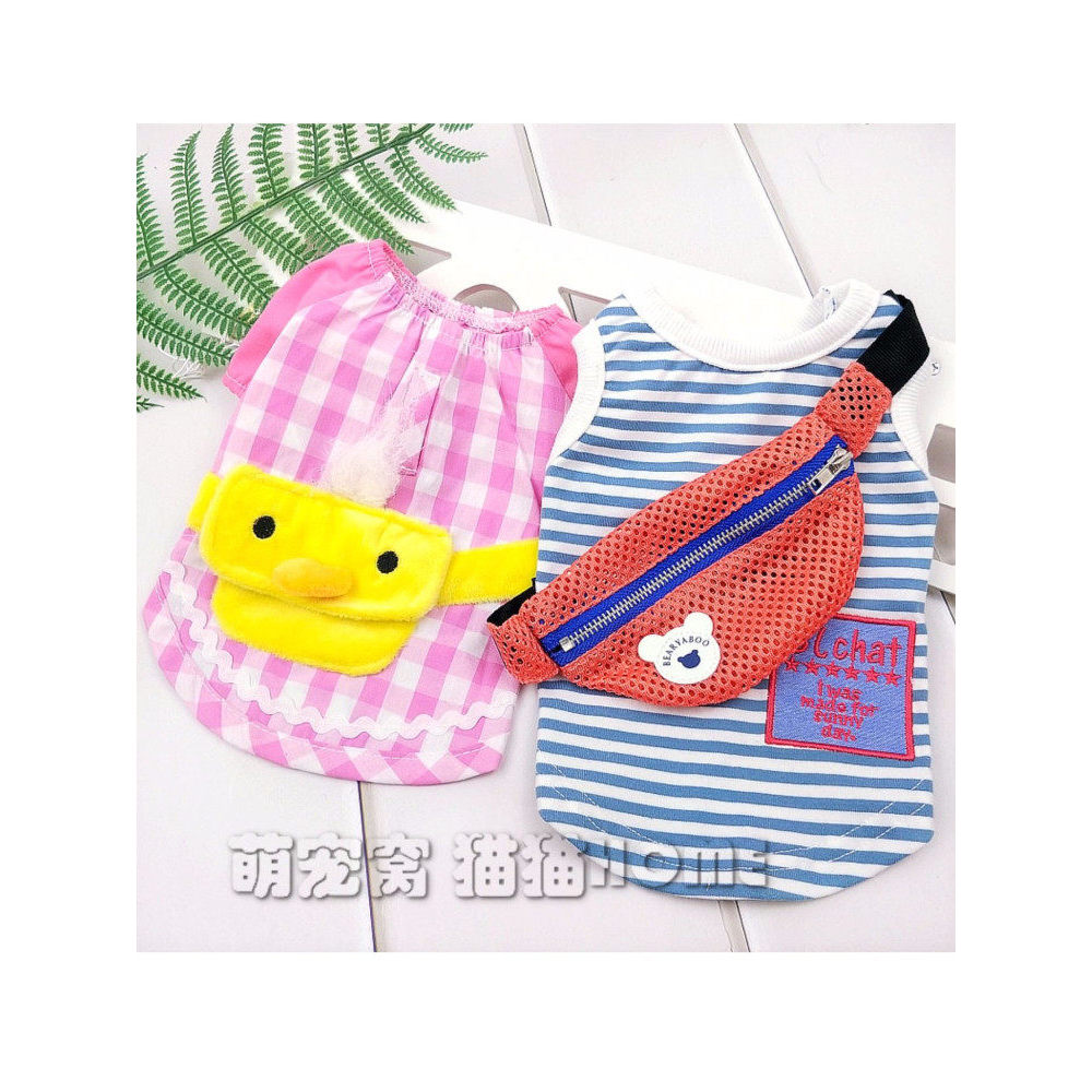 Mochila roupas para cães estilo fino verão gato Anti-fiapos Pet Teddy colete primavera roupas outono puro algodão cães p