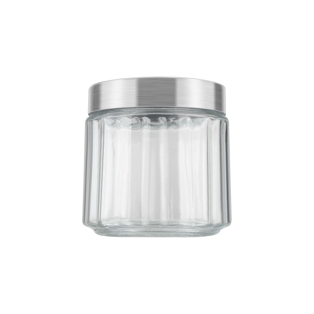 Pote de Vidro Redondo Collection 800ml Inox Escovado Invicta