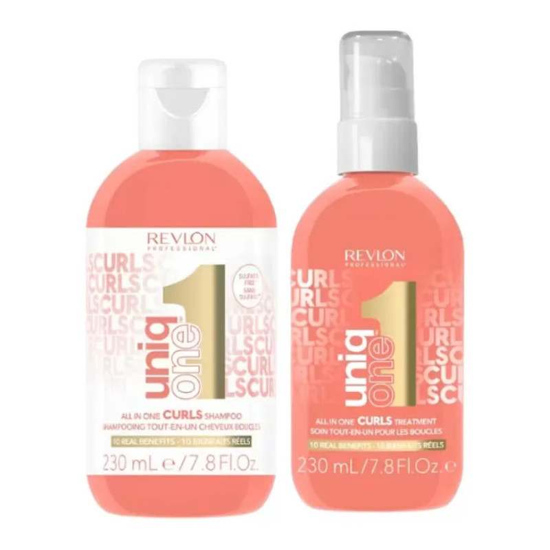 Kit Revlon Curls Shampoo 230ml + Leave-in Tratamento 230ml Uniq One