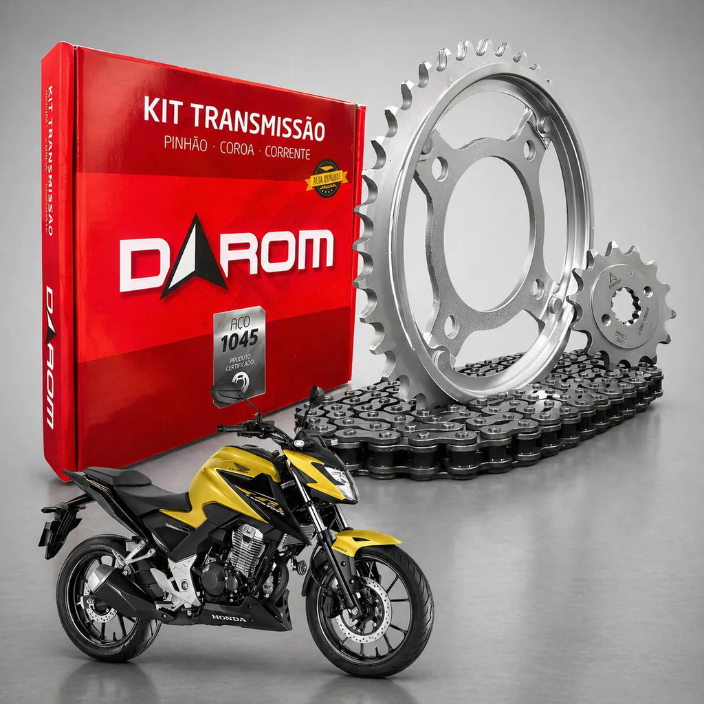 Kit Relação Transmissão Honda Cb 300f Twister 2023 Em Diante
